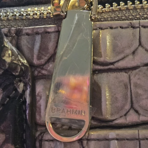 Brahmin Diamondback Ombre Satchel EUC, Sophisticated Bag - Picture 4 of 15